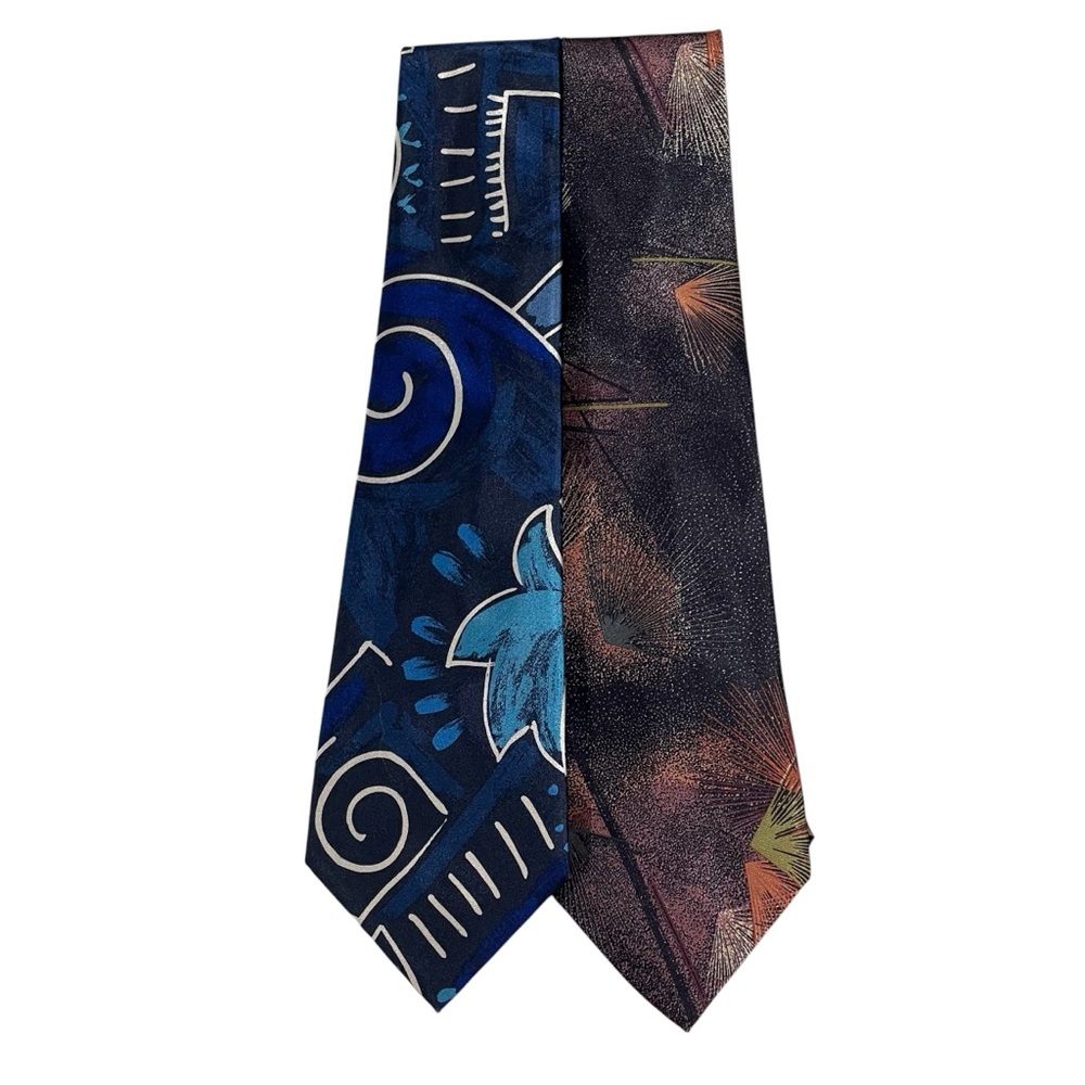 Vtg Ketch Classics Men’s Neck Ties Abstract Bold Designs Bundle of 2 80’s 90’s